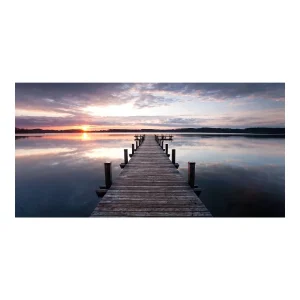Steg bei Sonnenuntergang