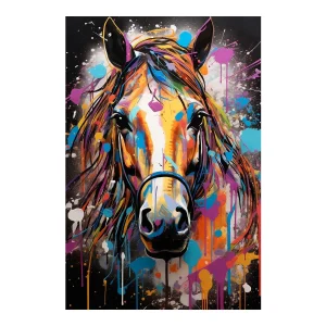 Pferd im Farbenfest