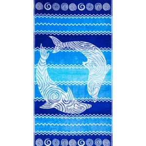 Pantelleria Strandtuch XXL Blau – Premium Velours, OEKO-TEX®