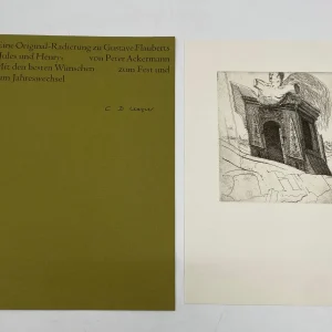 Grafisches Einzelblatt zu Gustave Flaubert von Jules und Henry Peter Ackermann, 1972