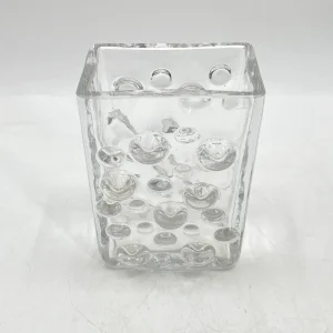 WMF Erich Jachmann Bubble Vase Glasvase Glas Noppen Blockvase Vintage 60er