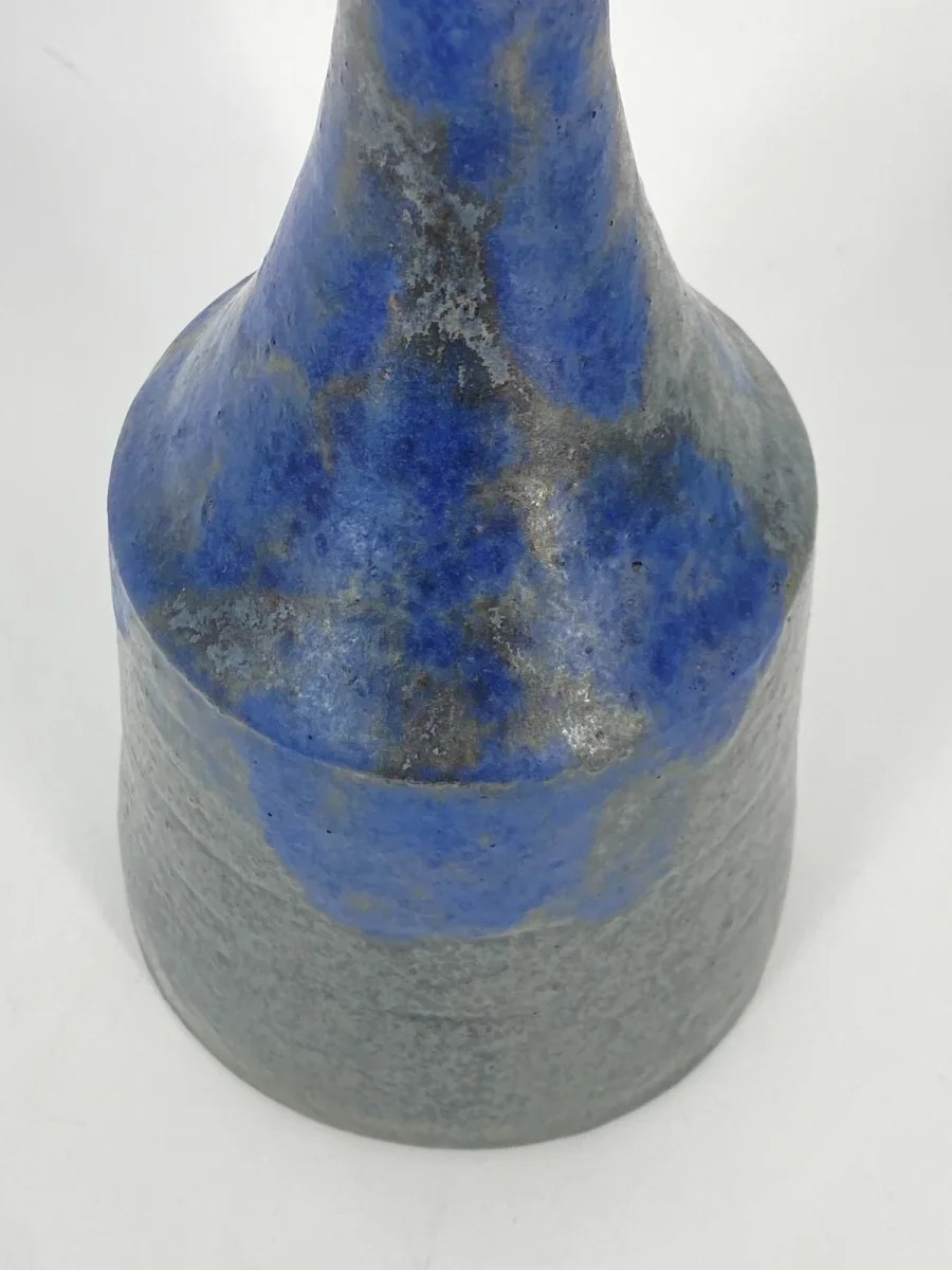 Vase Zulaufend Blau Studiokeramik Steinzeug Keramik Mid Century – Bild 7