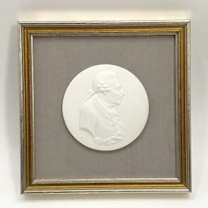 Porzellan Relief Portrait Profil Friedrich Wilhelm I Gerahmt Porträt Vintage