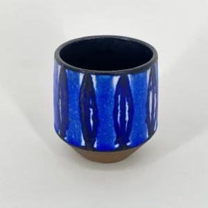 Mini Vase Klein Miniatur Windlicht Blau Juist Vintage Germany
