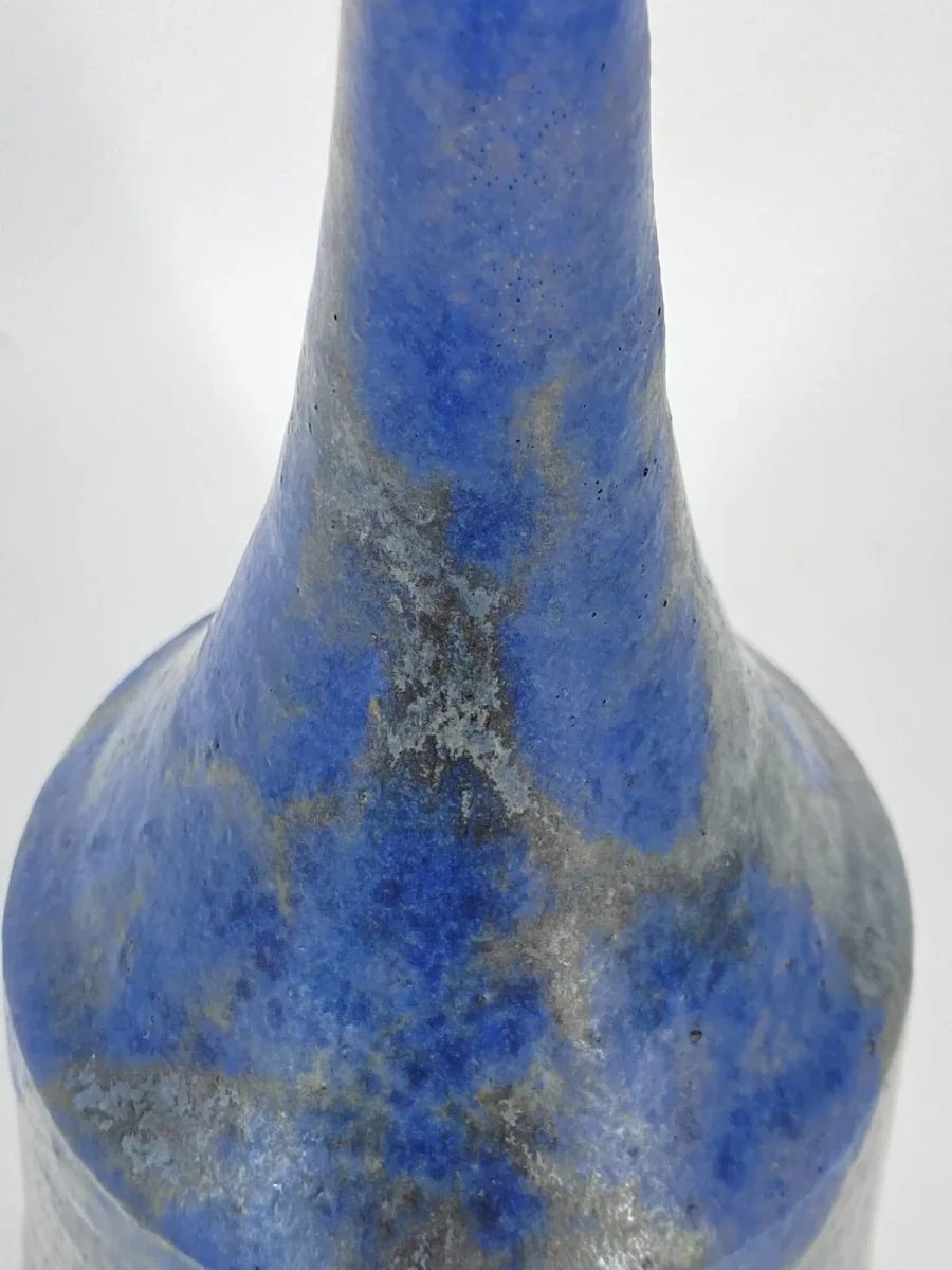 Vase Zulaufend Blau Studiokeramik Steinzeug Keramik Mid Century – Bild 6