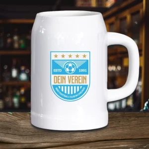 Bierkrug Verein mit eigenem Logo personalisiert