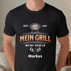 Mein Grill, Meine Regeln - personalisiertes T-Shirt