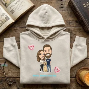 Personalisierter Hoodie mit Foto im Comic Stil - Big Head Design