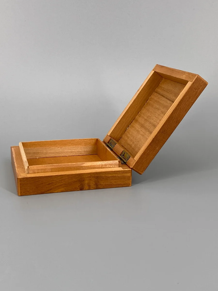 Mid Century Teakholz Schatulle, Zigarillo Box, 50er – Bild 7