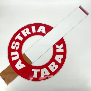 Großes Emaille-Werbeschild für Austria Tabak aus Österreich, 80er