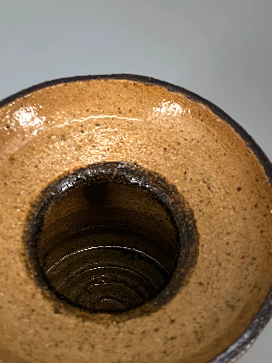 Mid Century Studiokeramik Vase mit geometrischem Relief, 1960er – Bild 8