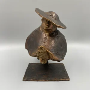Bronzebüste "Prälat" des Künstlers Joseph Michael Neustifter aus der Kunstgießerei Strehle Traunstein, 1973