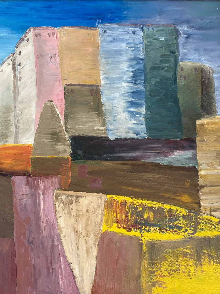 Farbenfrohes Ölgemälde von Carla Sorge (geb. 1971) auf Leinwand, Unikat – Bild 5