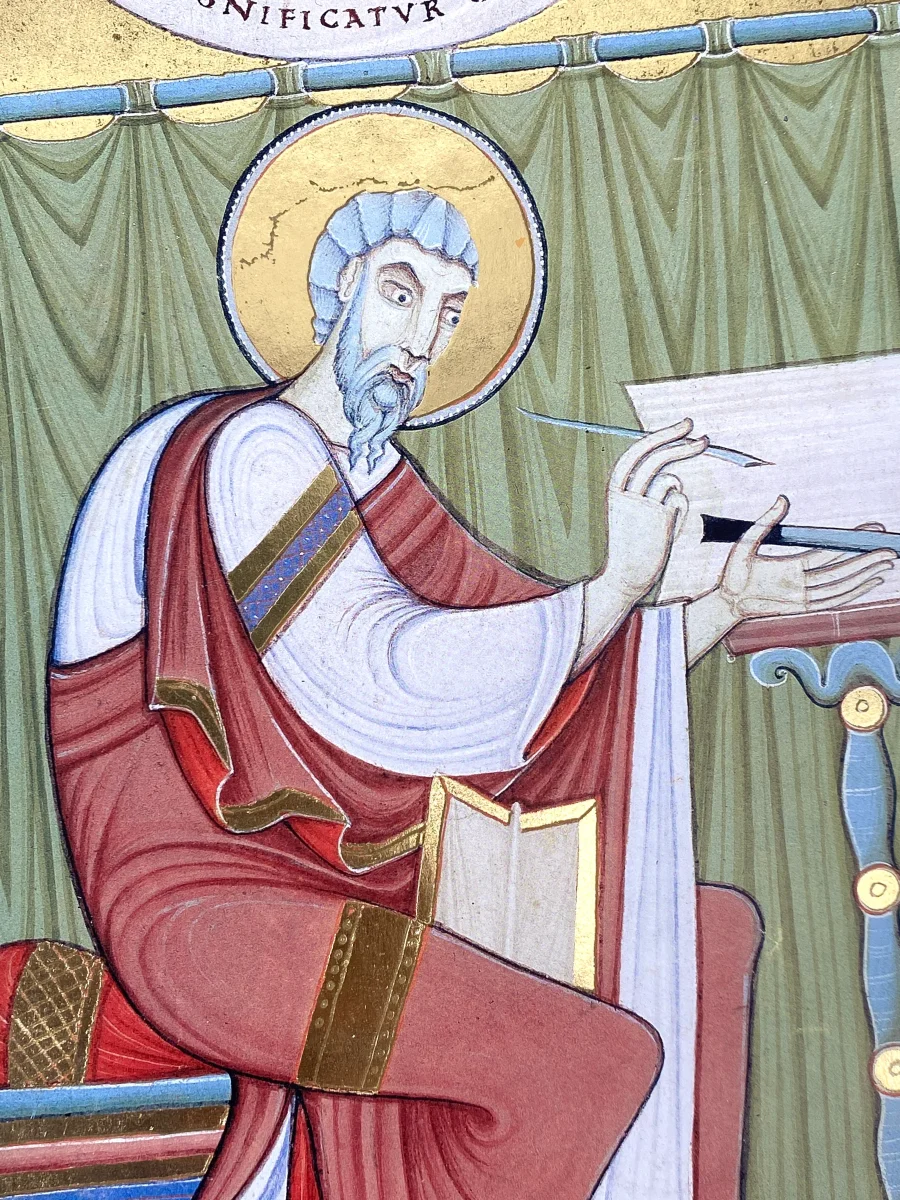 3 hochwertigen Faksimile-Kunstdrucken von dem salischen Kaiser-Evangeliar / dem Codex Aureus Escorialensis / dem goldene Evangelienbuch Kaiser Heinrichs III., 2003 – Bild 4