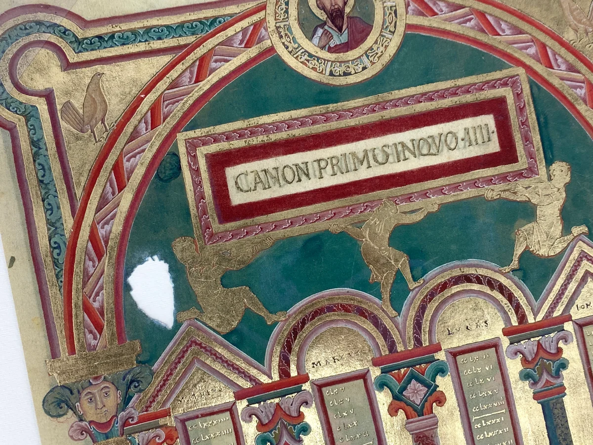 3 hochwertigen Faksimile-Kunstdrucken von dem salischen Kaiser-Evangeliar / dem Codex Aureus Escorialensis / dem goldene Evangelienbuch Kaiser Heinrichs III., 2003 – Bild 7