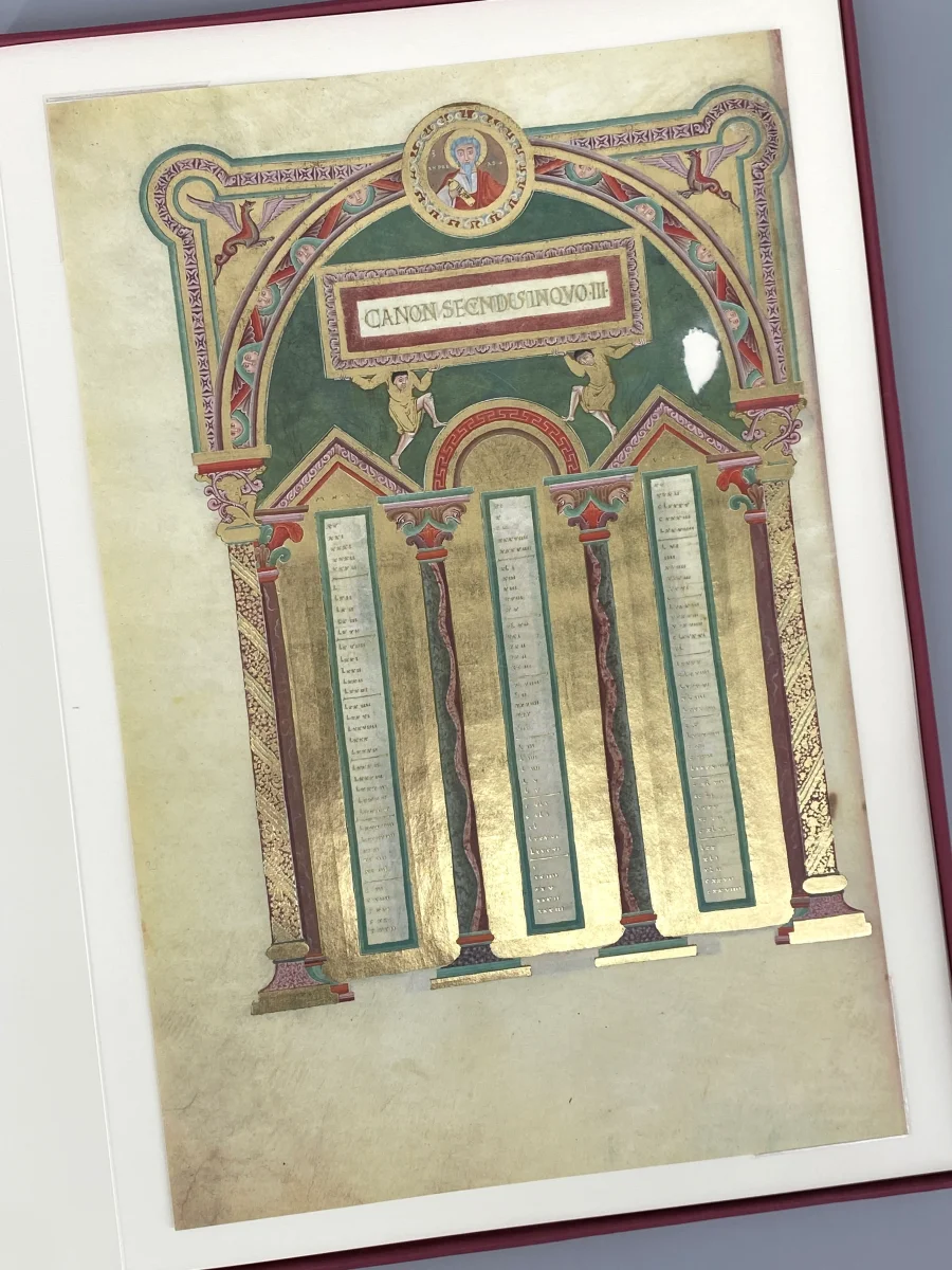 3 hochwertigen Faksimile-Kunstdrucken von dem salischen Kaiser-Evangeliar / dem Codex Aureus Escorialensis / dem goldene Evangelienbuch Kaiser Heinrichs III., 2003 – Bild 8