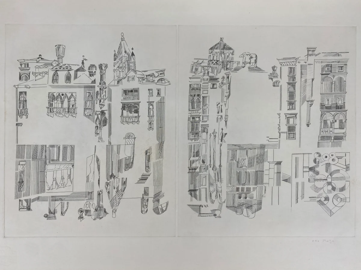 signierter Kupferstich von Otto Rohse "Canal Grande II", 1963
