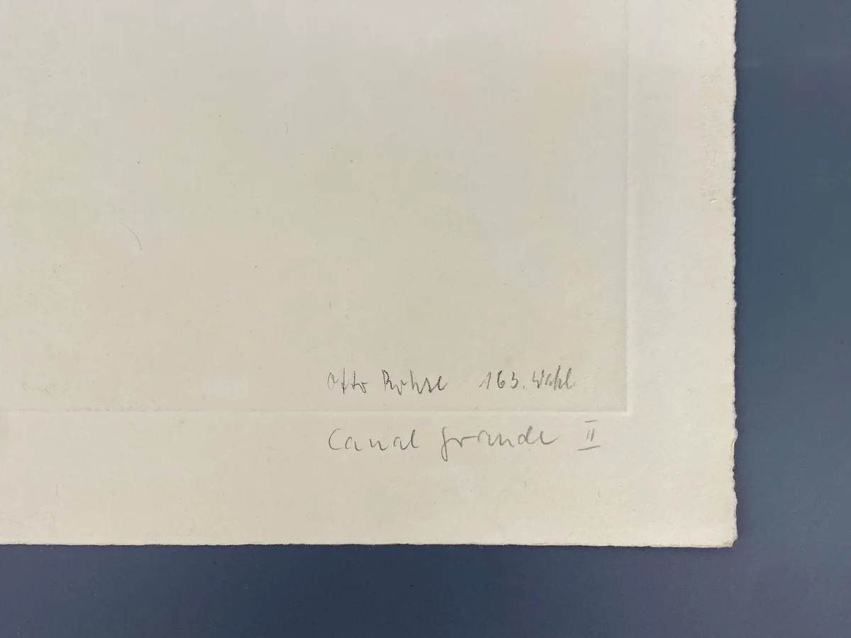 signierter Kupferstich von Otto Rohse "Canal Grande II", 1963 – Bild 8