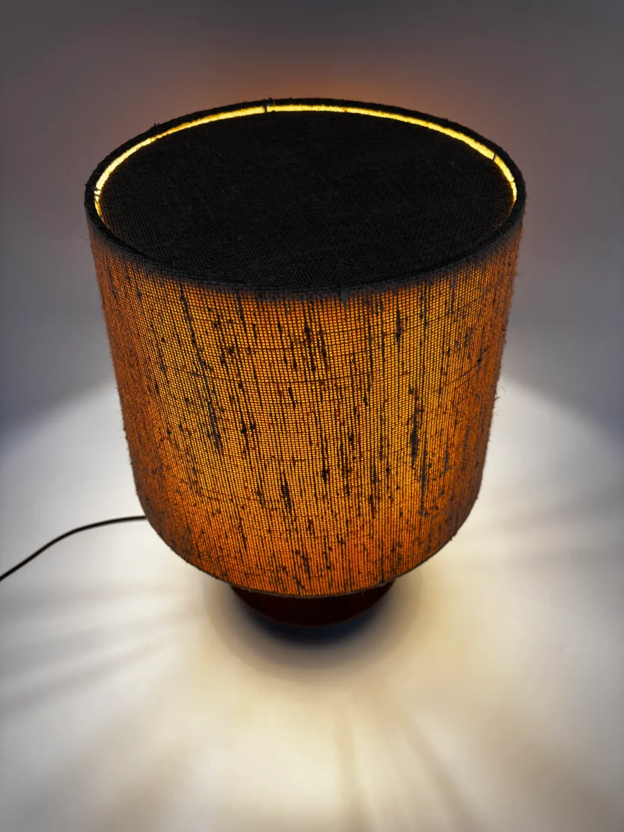 Skulpturale Dänische Lampe aus Holz – Bild 5