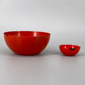 Mid Century Emaille Schalen von Kaj Franck für Finel, Finnland, 60er