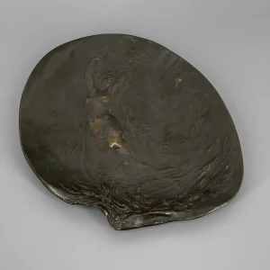 Bronze Relief Schale mit Frauenkörper von Pietzner & Co, Österreich, um 1900