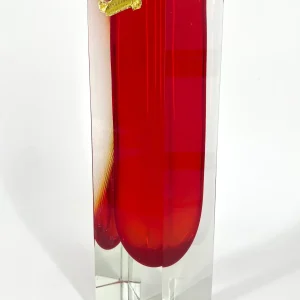 Murano Glas Vase von Flavio Poli, Italien, 1970er