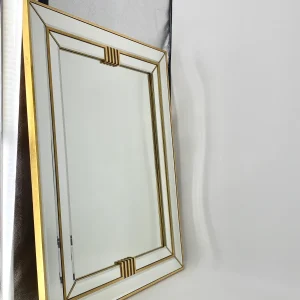 Facettierter Regency Wandspiegel von Deknudt, Belgium, 1970er Jahre