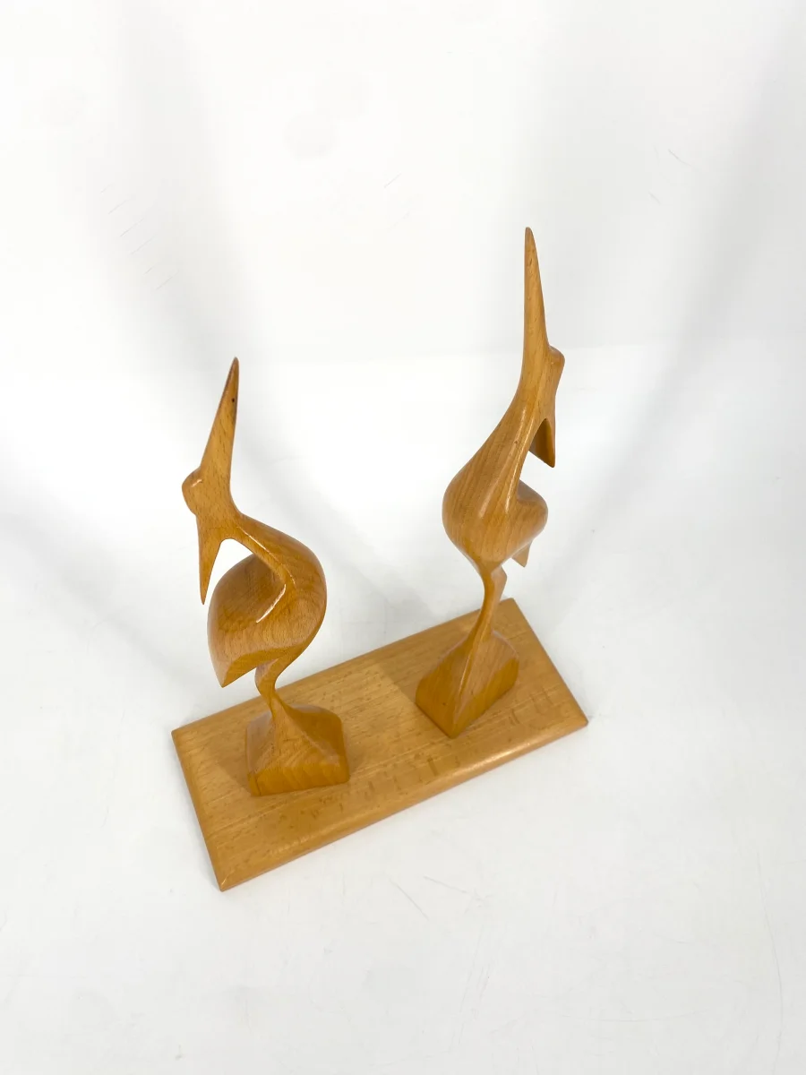 Mid Century Design Kranichfigur aus hellem Holz, Deutschland 1950er – Bild 6