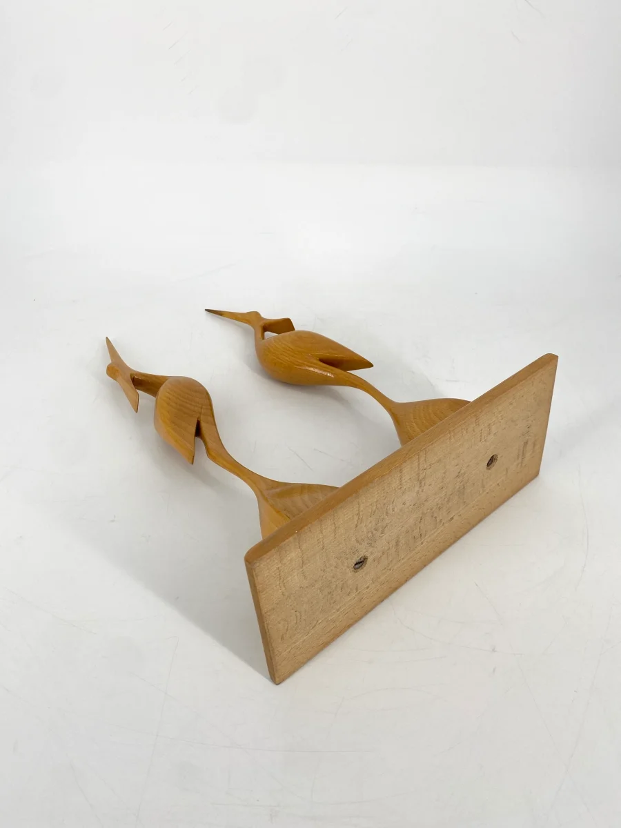 Mid Century Design Kranichfigur aus hellem Holz, Deutschland 1950er – Bild 9