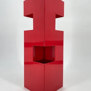 Metallschirmständer im postmodernen Design Max Sauze zugeschrieben, 1970er Frankreich