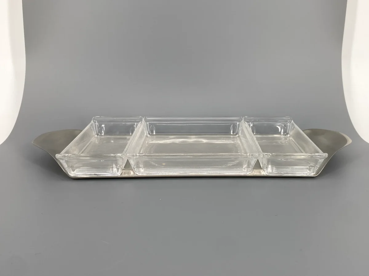 Kabarett von Wilhelm Wagenfeld für WMF, Cromargan und Glas, Deutschland, 60er – Bild 4