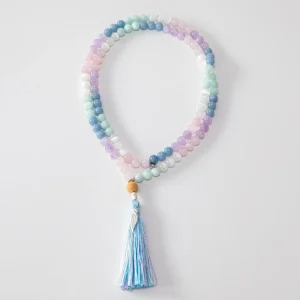 Mala Kette aus Angelit, Rosenquarz, Amethyst & Selenit: ANGEL GUARDIAN