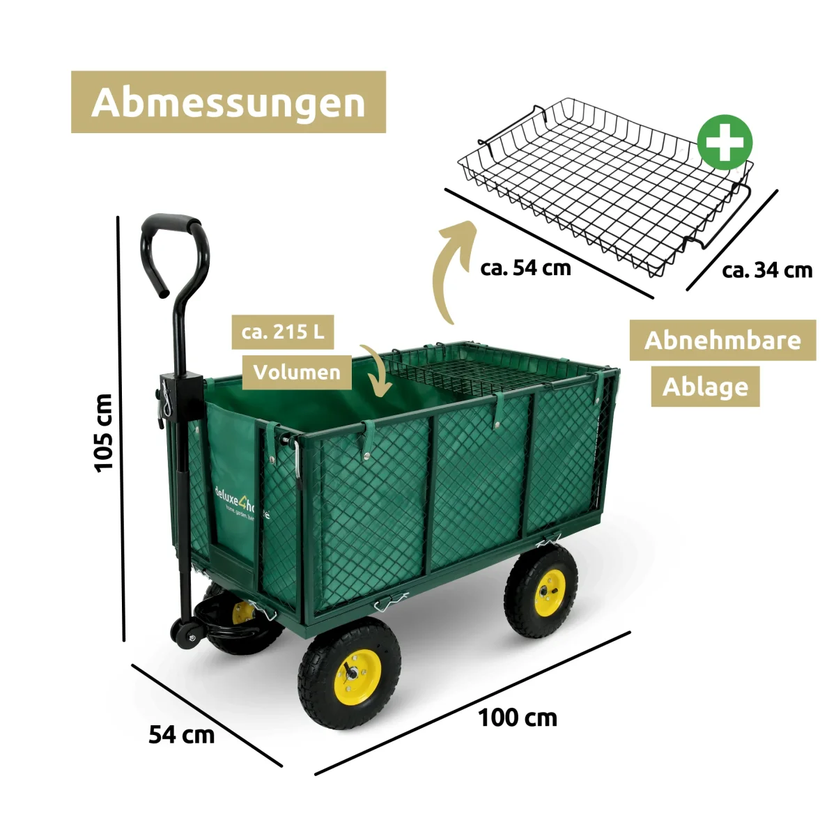 Bollerwagen | Transportwagen inkl. Handschuhe – Bild 5