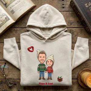 Personalisierter Weihnachtspullover im Comic Stil | Big Head mit deinem Foto